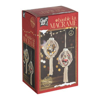 Kreativni set Macrame bauble kit XMAS za izradu ukrasa od pamučnog konca za božićnu jelku.