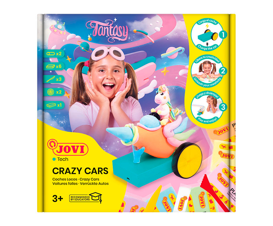 Kreativni set za modeliranje JOVI Tech Crazy Cars Fantazija 14 kom