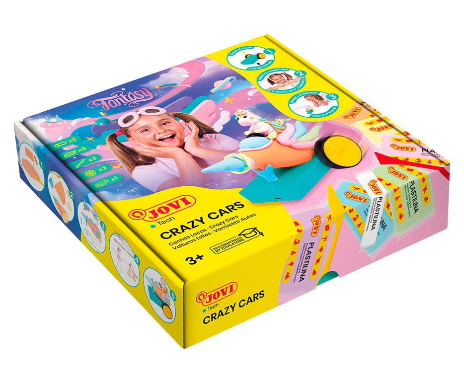 Kreativni set za modeliranje JOVI Tech Crazy Cars Fantazija 14 kom