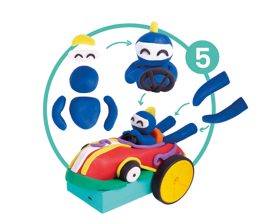 Kreativni set za modeliranje JOVI Tech Crazy Cars Trke 14 kom