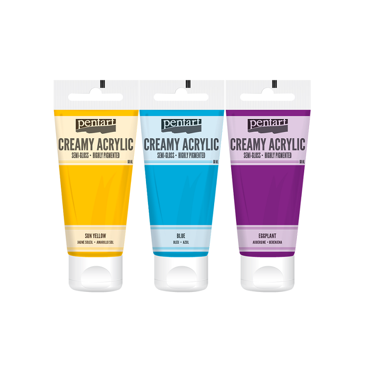 Kremasta polusijajna akrilna boja Pentart 60 ml - izaberite nijansu — slika 1
