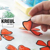 Paleta KREUL boja za staklo efekt 80 ml u različitim nijansama za kreativno oslikavanje.