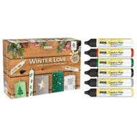 KREUL Set svijeća Winter Love sa šest boja od 25 ml za dekorisanje svijeća.