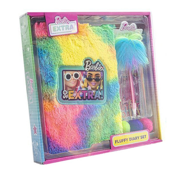 Barbie notes sa mekanim krznenim povezom roze boje, idealan za kreativno pisanje i crtanje.
