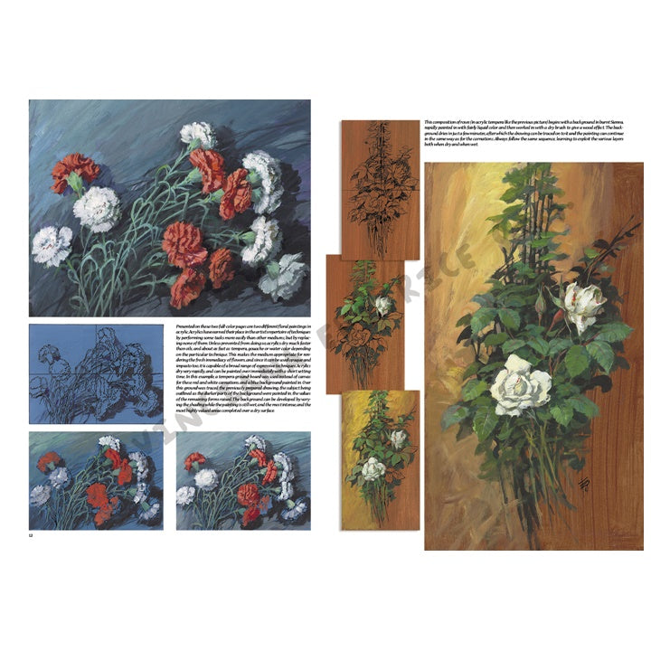 Detaljan prikaz vrhova kistova iz Leonardo Collection 21 Cvijeće serije.