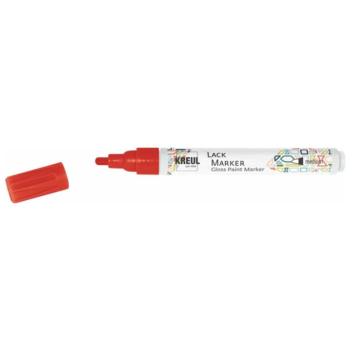 Sjajni lak marker Kreul medium – crvena
