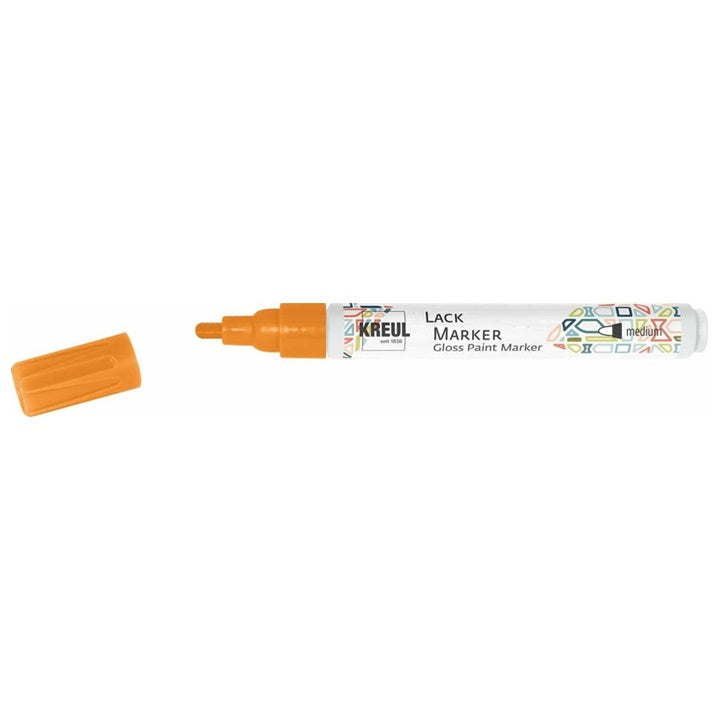 Sjajni lak marker Kreul medium – narandžasta