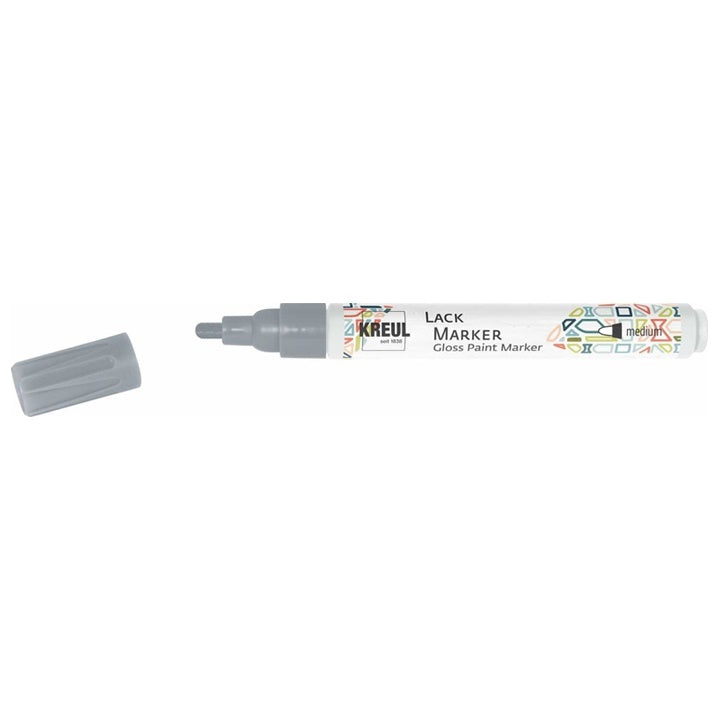 Sjajni lak marker Kreul medium – srebrna