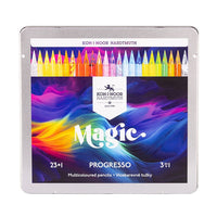Pakovanje Magic bojice u boji 23+1 sa šarenim drvenim olovkama poredanih u nizu.