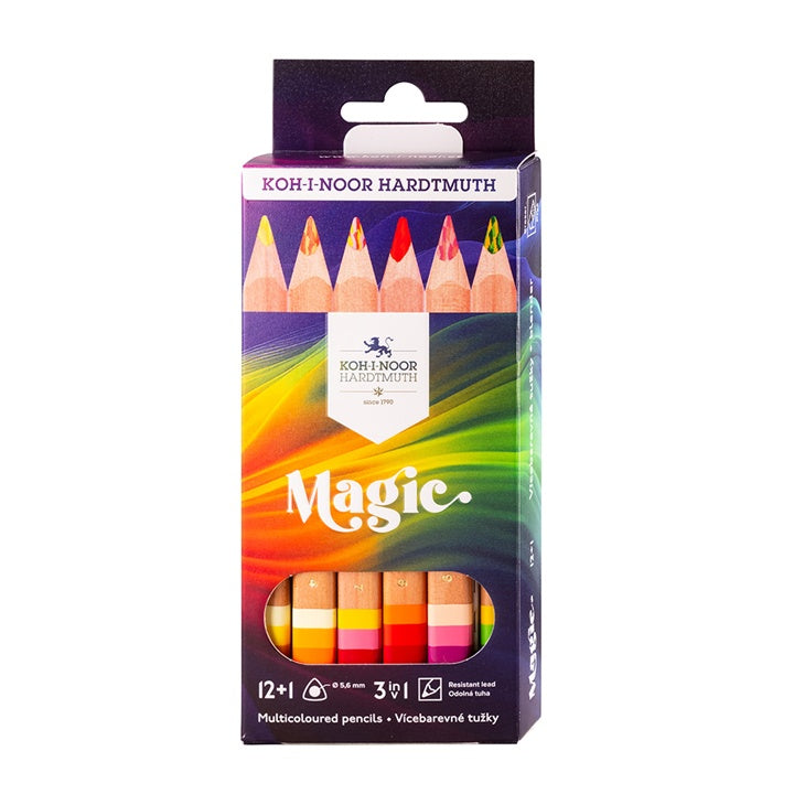 MAGIC Jumbo set šarenih olovaka 12+1 FSC u originalnom pakovanju, idealno za crtanje i kreativno izražavanje.