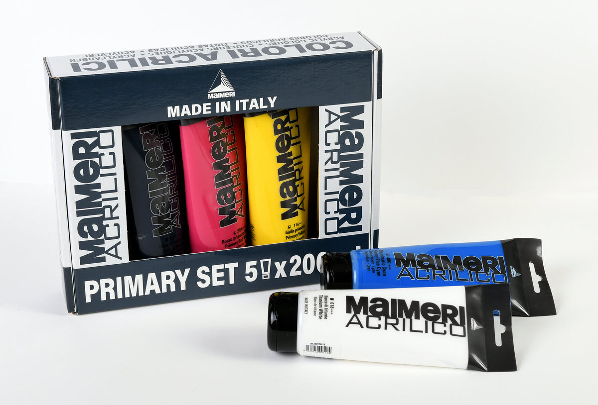 Maimeri Acrilico set akrilnih boja Primary 200 ml
