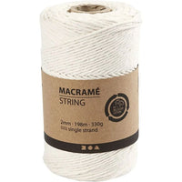 Makrame konac 2 mm x 198 m - izaberite boju - bijela