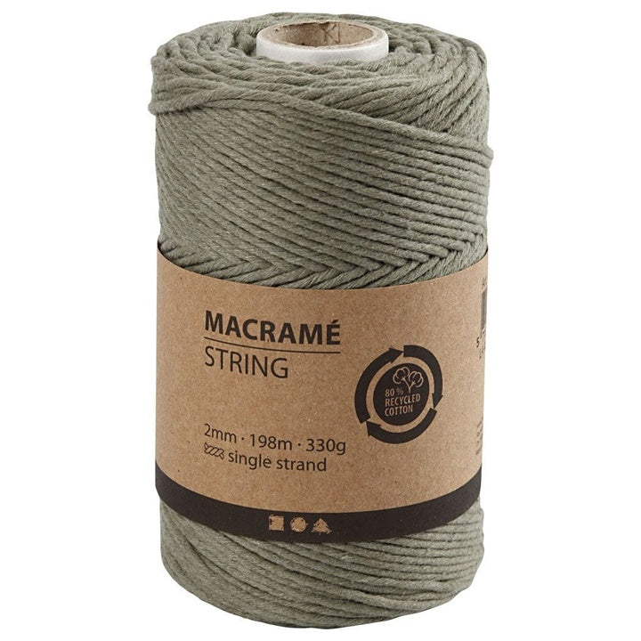 Makrame konac 2 mm x 198 m - izaberite boju - mahovina zelena