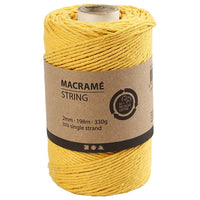 Makrame konac 2 mm x 198 m - izaberite boju – žuta