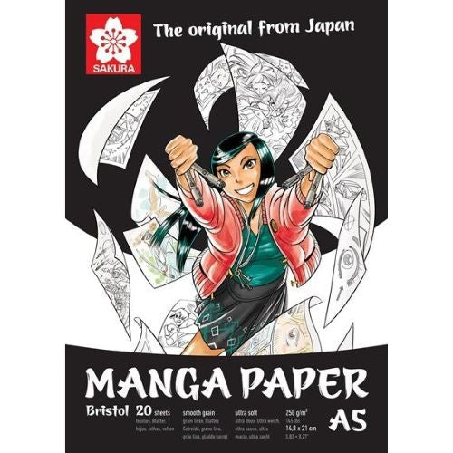 Manga blok SAKURA 250 g/m² A5 – A3 - 20 listova