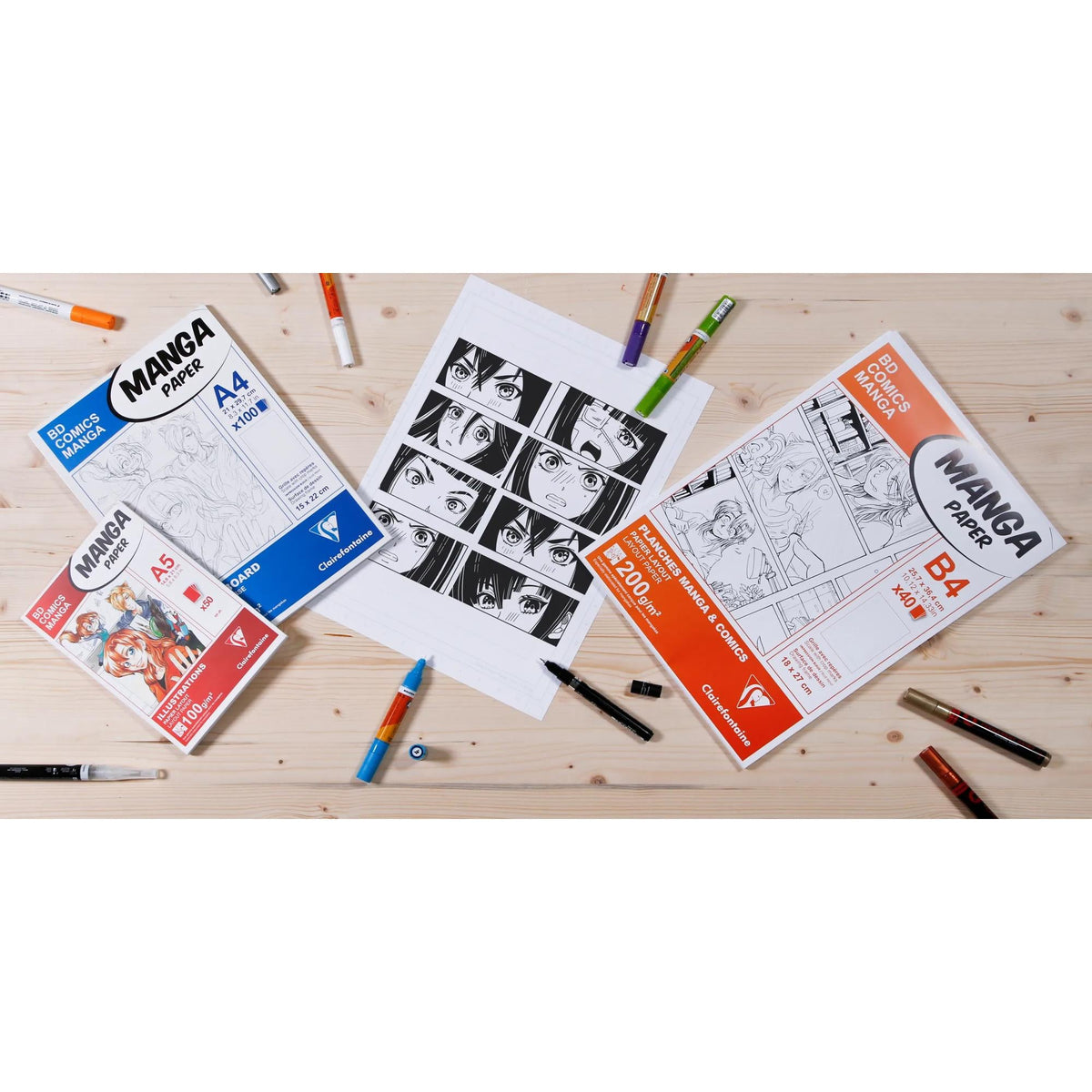 Manga Layout blok CLAIREFONTAINE 100 g/m² A5 – A3 - 50 listova