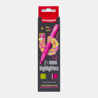 Marker zvýrazňovač Bruynzeel / set od 2 kom – žuta i ružičasta