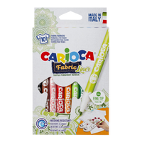 Markeri za tekstil Carioca, tanki vrh, 10 kom, miks boja