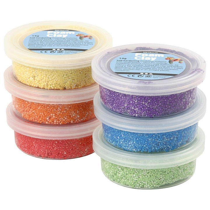 Masa za modeliranje Foam Clay metallic light 6 x 14 g