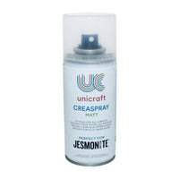 Matni lak u spreju UNICRAFT Creaspray 150 g za zaštitu umjetničkih radova i fiksiranje boja.