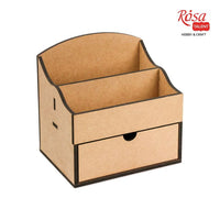 MDF organizator ROSA TALENT sa jednom ladicom, dimenzija 20x15x20.5 cm, idealan za odlaganje slikarskog pribora.
