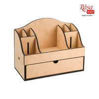 MDF organizator ROSA TALENT sa jednom ladicom, dimenzija 30x15x23 cm, za odlaganje slikarskog i kreativnog pribora.