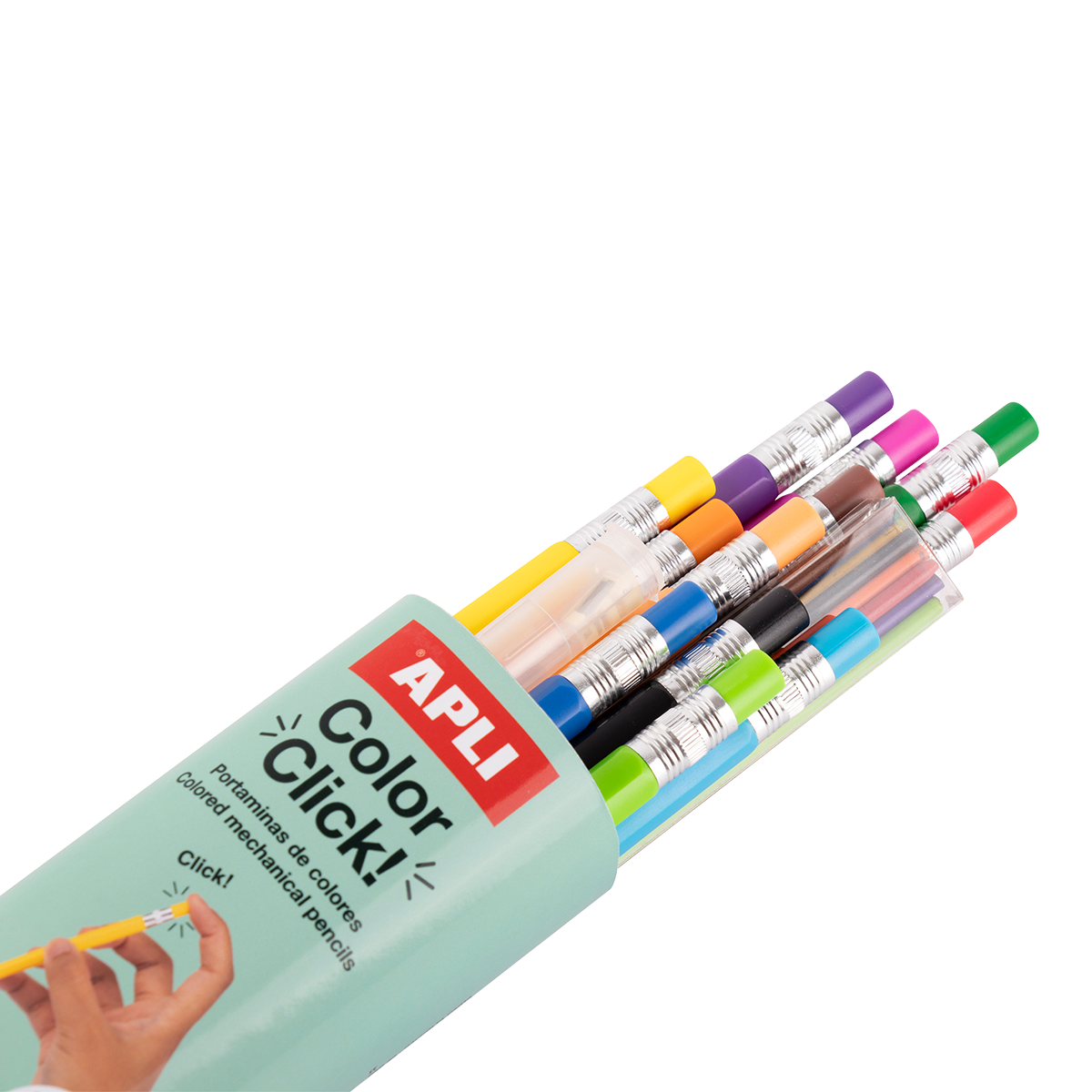 Mehaničke bojice APLI Color Click, 12 kom sa zamjenskim minama i rezačem