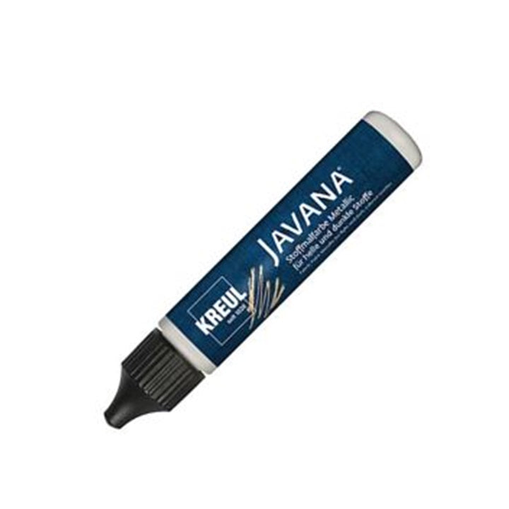 Zatvorena bočica metalik boje za tekstil Kreul 29 ml, pogodna za razne tehnike na tkanini.