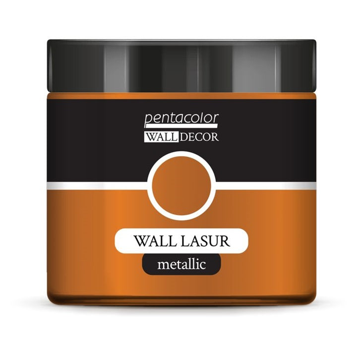 Završni izgled zida nakon nanošenja metalik lazure Wall Decor