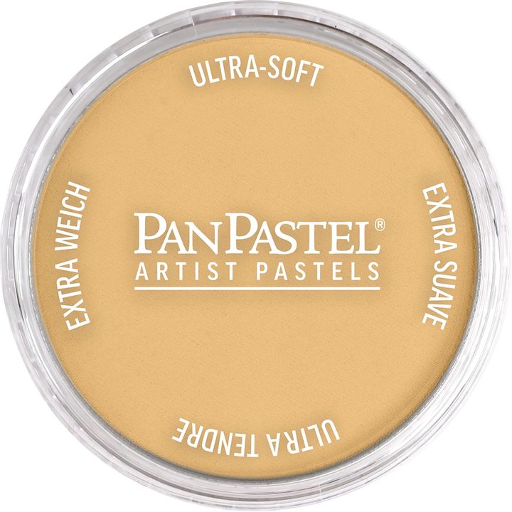 Krupni kadar teksture metalik PanPastel suve boje u posudici od 9 ml.
