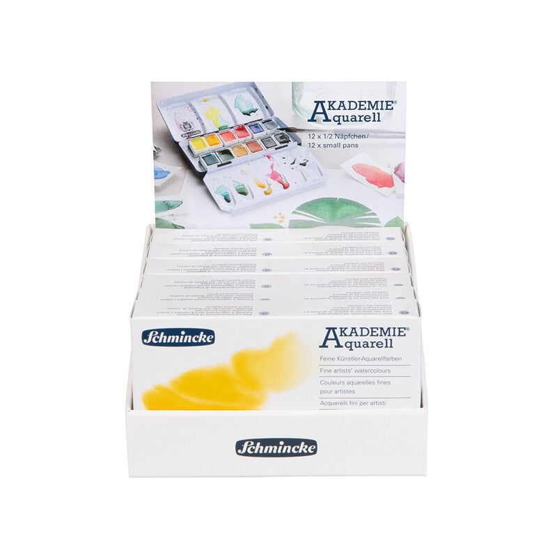 Metalna prazna kutija Schmincke AKADEMIE Aquarell za 12 polupanvica