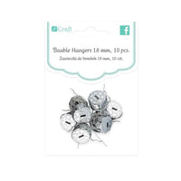 Metalne kukice srebrne boje za izradu ukrasa | 18 mm 10 kom — slika 2
