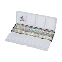 Metalni set akvarel boja Schmincke HORADAM, 12 x 1/2 posudice s dodatnim prostorom