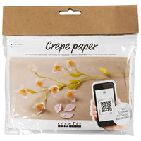 Mini kreativni set za izradu grančice trešnje od krep papira, prikazan u originalnom pakovanju.