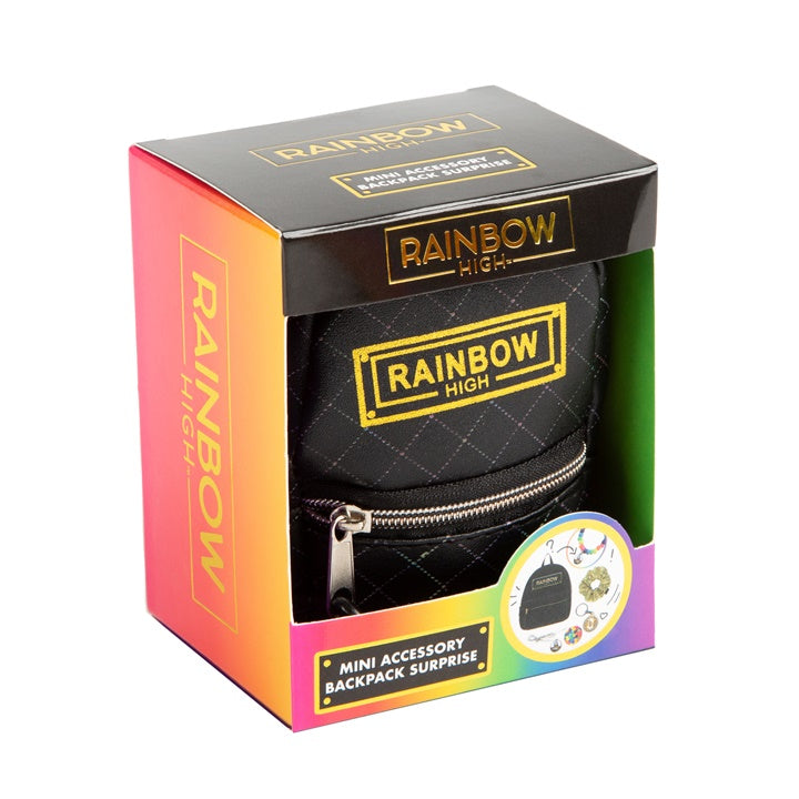 Mini ruksak s dodacima RAINBOW HIGH crni — slika 1