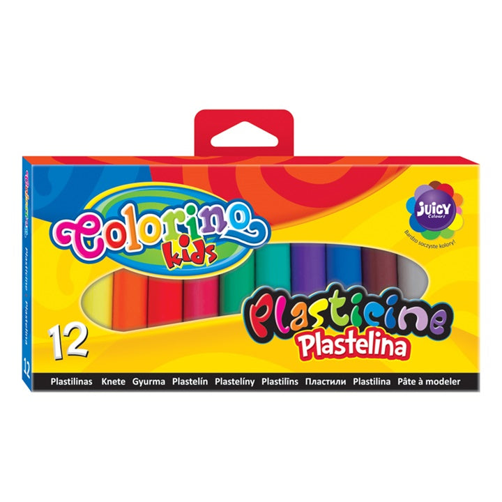 Pakovanje od 12 komada Colorino modelarske mase u raznim bojama za kreativno oblikovanje.