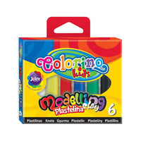 Pakovanje od 6 komada Colorino modelarske mase u raznim bojama za kreativno oblikovanje.