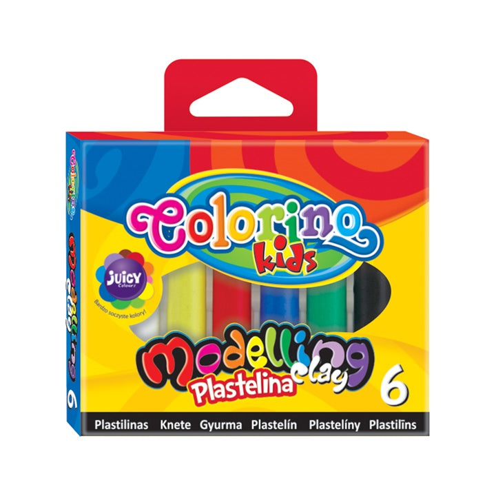 Pakovanje od 6 komada Colorino modelarske mase u raznim bojama za kreativno oblikovanje.