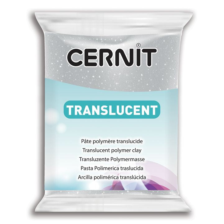 Masa za modelovanje Cernit TRANSLUCENT 56g - izaberite boju – srebrena šljokičasta