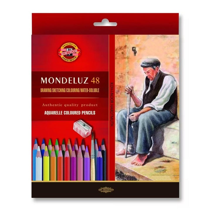 Mondeluz akvarel pastele u setu od 48 komada, profesionalne vodotopive bojice za crtanje i slikanje.