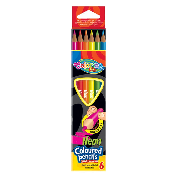 Pakovanje od 6 Colorino neonskih bojica jarkih boja za kreativno crtanje i bojenje.
