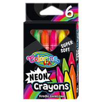 Pakovanje od 6 neonskih voštanih boja Colorino jarkih i intenzivnih nijansi.