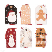 Novogodišnje etikete za dekoraciju 24 kom | Merry and Bright