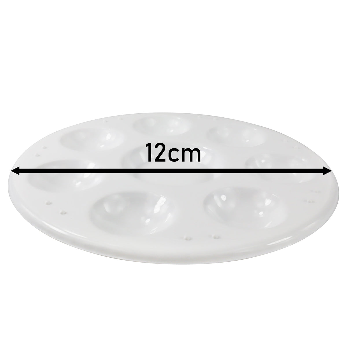 Okrugla slikarska paleta 12 cm | bijela Phoenix
