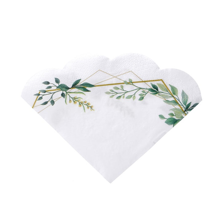 Okrugle salvete za decoupage LEAVES FRAME 1 kom — slika 1