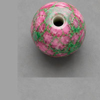 Okrugle staklene perle s mramornim efektom 8 mm – 15 kom – roze-zelena