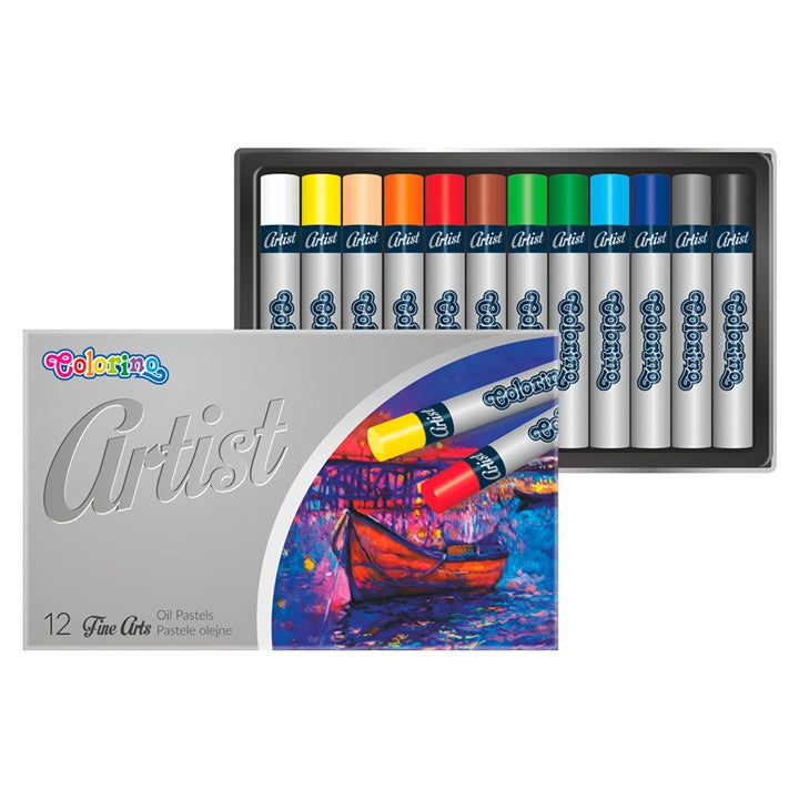 Pakovanje od 12 okruglih uljanih pastela Colorino Artist u šarenoj kutiji