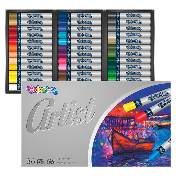 Pakovanje od 36 okruglih uljanih pastela Colorino Artist u šarenoj kutiji