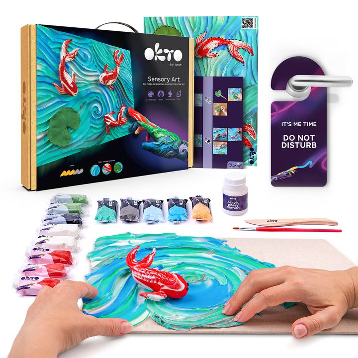 OKTO Kreativni 3D set Ribe 30 x 40 cm — slika 2