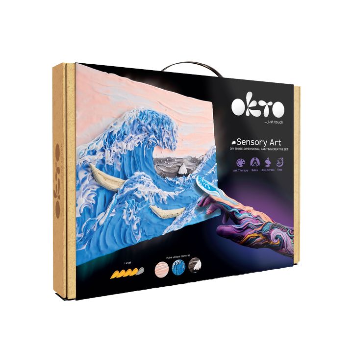 OKTO Kreativni 3D set Valovi u Kanagavi 30 x 40 cm — slika 1